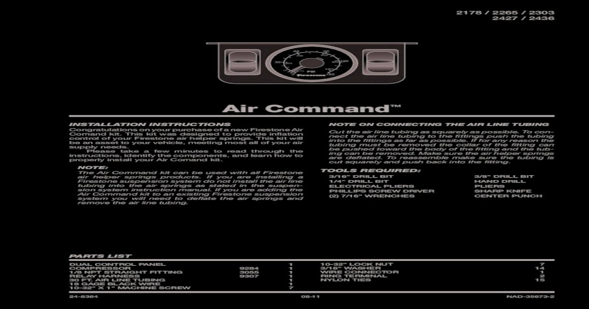 command aire manuals